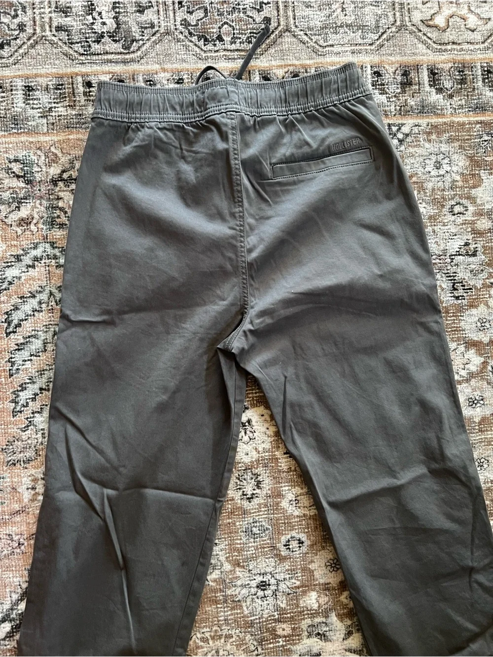 Hollister Charcoal Drawstring Chinos